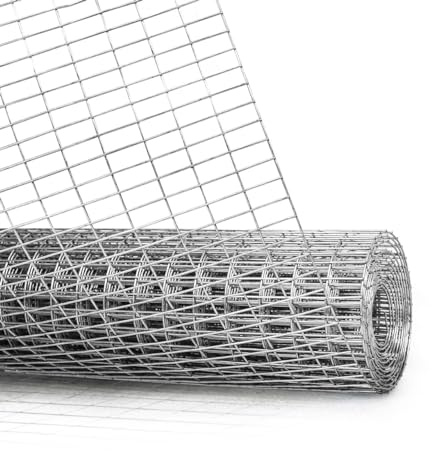 Fencer Wire Galvanized Welded Fence Wire 16 Gauge Mesh Size 1 x 1/2 (24-Inch x 100 ft.)