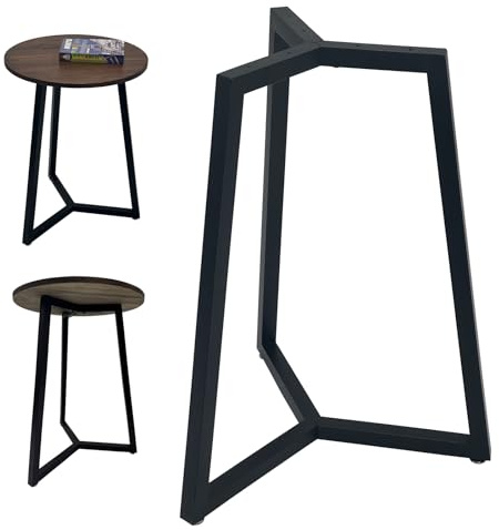 OLDRAINBOW Patas redondas para mesa de centro de 16 pulgadas, base de mesa de metal, patas de metal negro, patas de hierro para mesa de comedor