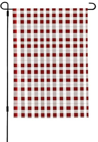 YHBLYKXP Gartenflagge, doppelseitig, 71,1 x 101,6 cm (dünn), Rasenflagge, Terrasse, dekorative Flagge, Rot / Weiß