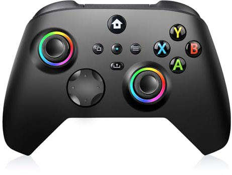 vaomon Wireless Controller Compatible With Xbox One,Xbox Series X/S,Xbox One X/S, PC,RGB LED Light,3.5mm Headphone Jack,Stable Connection With 2.4GHZ Wireless Adapter Gamepad