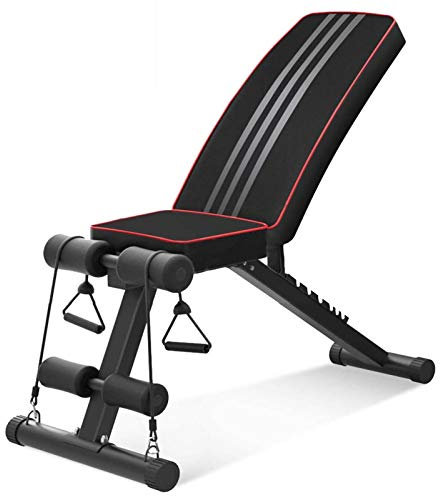 DDNGEJ Klappbarer Hantelhocker - Verstellbare Hantelbank - Klappbares Flach-/Schräg-/Negativ-Bankdrücken - Sit-Up-Bank - Für das Training im Fitnessstudio zu Hause