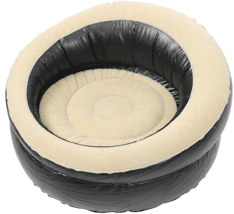 PHENOFICE Faltbares Aufblasbares Sofa Mit Bequemem Kissen Für Outdoor Tragbar Vielseitig Einsetzbar Als Stuhl Oder Liege Leicht Zu Reinigen Und Platzsparend Beige Farbe