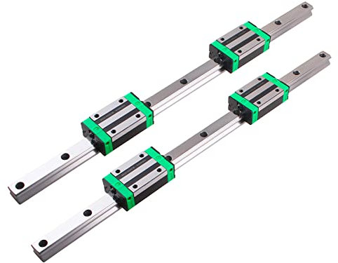 DUCKDOG Lineare Führungsschiene, 2 Stück HGR15-1200 mm Lineare Gleitschiene, Lineare Gleitschiene, Führungsschiene quadratisch für DIY-CNC-Fräser, Drehmaschinen, Fräsen