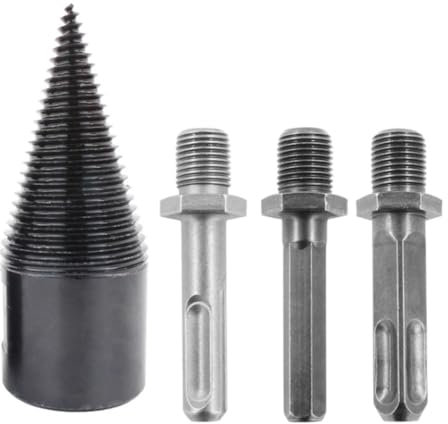 4Pcs Firewood Log Splitter Drill Bit Splitting Cone Twist Auger Breaker (32MM)
