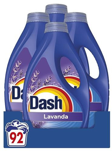 Dash Detersivo Liquido Lavatrice, 92 Lavaggi (4x23), Lavanda, Rimuove Le Macchie e Igienizza, Dona Freschezza, Brillantezza Per I Capi, Efficace Anche A Freddo E In Cicli Brevi