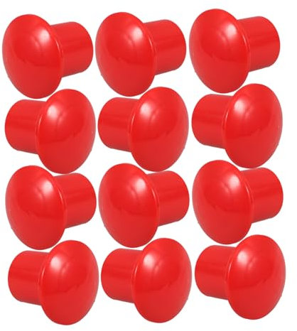 Homoyoyo 12pcs Steel Bar Protective Cap Plastic Mushroom Covers Rebar End Protectors for Construction Building Safety