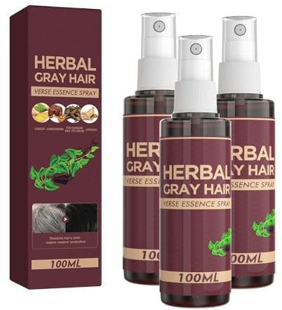 Örtgrå hårspray – naturligt hår mörkläggning med polygonum multiflorum essens för grå täckning och färguppfräschning, fuktgivande och närande, från vitt till svart (3)