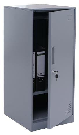 Mendler Spind HWC-P63, Schließfach Wertfachschrank Schließfachschrank Tür Kleiderstange, 90x38x45cm Stahl - grau
