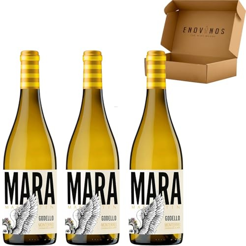 Mara Martín - Pack 3 Botellas de Vino Blanco Godello D.O. Monterrei | 75cl, 13% Vol | Aroma Frutal y Floral | Mejor Selección Enovinos The Wine Brand