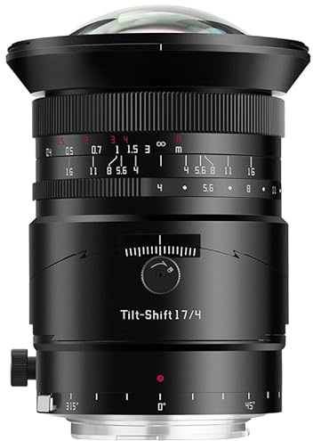 TTARTISAN 17mm F4 ASPH FE Full Frame Tilt-Shift Lens for Canon, with 104° Ultra Wide Angle Field of View, 360° Rotation, Medium Format Level Image Circle, Compatible with Canon RF-Mount Cameras