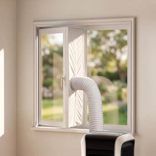 KERYBW - Junta de ventana de aire acondicionado móvil, kit de calafateo de aire acondicionado, accesorio de aire acondicionado portátil funciona con unidades de aire acondicionado móviles y secadoras