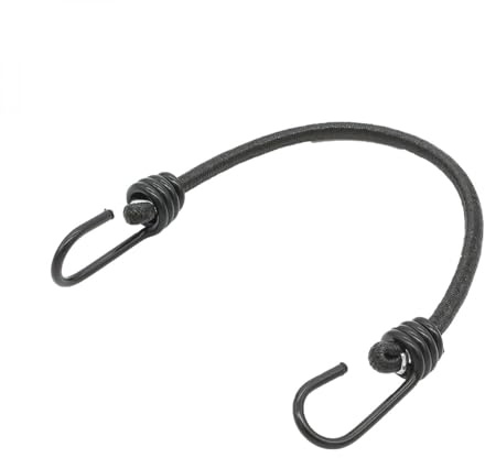 Linxor - Lot de 10 tendeurs sandows élastiques avec 2 Crochets - 5 Tailles de 40 à 150 cm - Noir