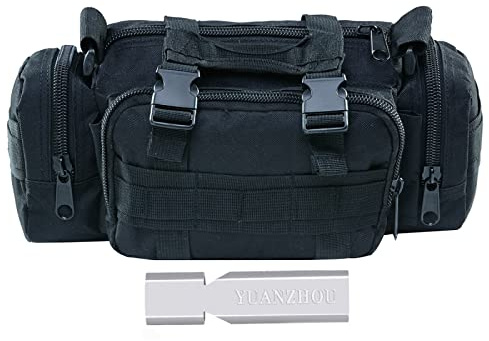 YUANZHOU Tactical Sling Bag Outdoor Tactical Molle Bag Military Rucksack Sport Bauchtasche Sling Crossbody Umhängetaschen für Männer Frauen,Black