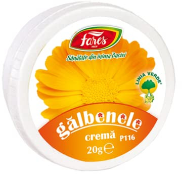 Fares Calendula Ointment - Natural Calendula Cream, Wound & Cuts Healing Ointment - Burn & Scar Cream Healing - Regenerates and Soothes The Skin - 20g Tube