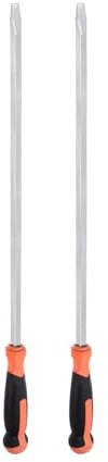 QUARKZMAN 2Pcs Tournevis Fendus de 12 mm à Tête Plate pour Démolition avec Manche Droit de 24 pour l'Industrie/Réparation Automobile