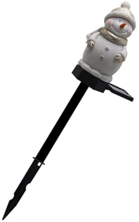IWOWHERO Lampada Solare Da Giardino A Forma Di Pupazzo Di Neve Unica Nel Suo Genere A Led Robusta E Decorativa Per Il Cortile.