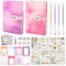 Tagebuch mit Schloss Mädchen Kinder, Geschenke für Mädchen 8 9 10 11 12 13 14 Jahre, Einschulung Schulanfang Geburtstag Geschenk Teenager Mädchen 7-15,DIY Tagebuch mit Code Notizbüch Stift Schulsachen