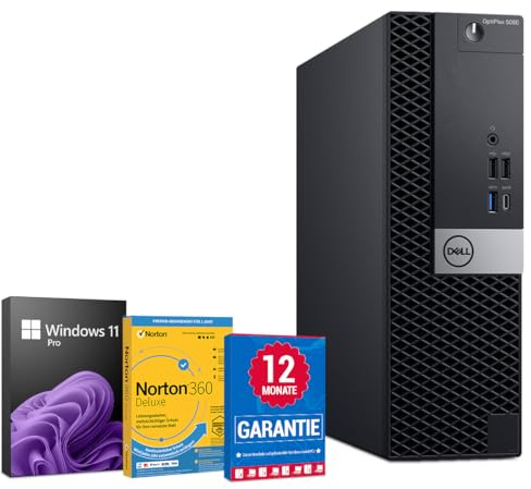 Dell OptiPlex 5060 PC Computer Intel Core i5-8500@ bis zu 4,1 GHz 8 GB 256 GB SSD mit Windows 11 Pro & GRATIS Bluetooth, WLAN & Antiviren-Software inkl. 12 Monate Garantie (Generalüberholt)