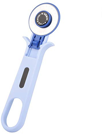 HEEPDD Taglierina Rotativa per Tessuti, Design Ergonomico, Coltello da 28 Mm per Tessuti, Design Ergonomico, Coltello da 28 Mm per Tagli Precisi, Sicuro per Progetti Domestici e Artigianali (45)