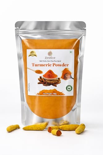 Turmeric Powder 100% Pure & Natural Ground Haldi | High Curcumin Content | Rich Color & Aroma | Vegan | Perfect for Cooking, Golden Milk & Wellness | Resealable Pack (100g (Pack of 1))