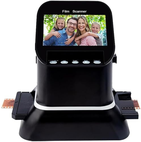 Film Scanner for 120 126 127 Negatives and Slides, 35mm Negative to JPEG Converter, 4.3 Inch Screen, Easy Film Digitization