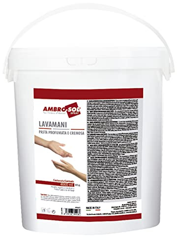 AMBRO-SOL, Pulizia, Pasta Lavamani Superconcentrata, Colore Bianco, Barattolo 4000 ml