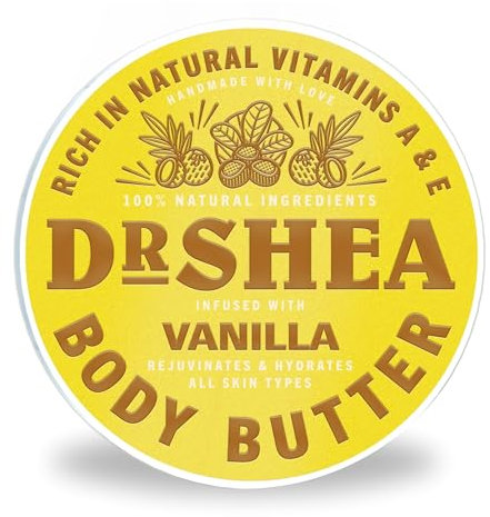 Dr Shea Vanilla Body Butter - Organic Moisturizer for Youthful & Smooth Skin (200ml)