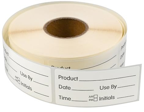 L LIKED 500 Stickers Use by 1 x 2 Inch Dissolvable Food Storage Labels for Containers