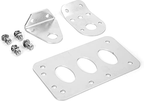 License Plate Holder Motorcycle Side Mount License Plate Bracket Motorcycle Licence Plate Bracket Motorcycle Side Number License Plate Bracket Rear Lamp Tail Light Holder for Cruise Prince (A)