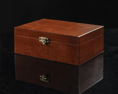 Pekecars Caja de Madera para Piezas de Ajedrez Staunton Nº6, Caja para Almacenaje de Piezas de Ajedrez, 21 x 14.5 x 8 cm