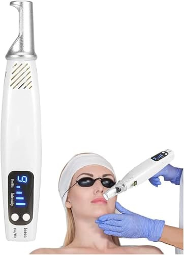 Stylo laser portable pour éliminer les taches de rousseur Éclairage bleu Améliore les taches sombres Appareil de beauté de la peau