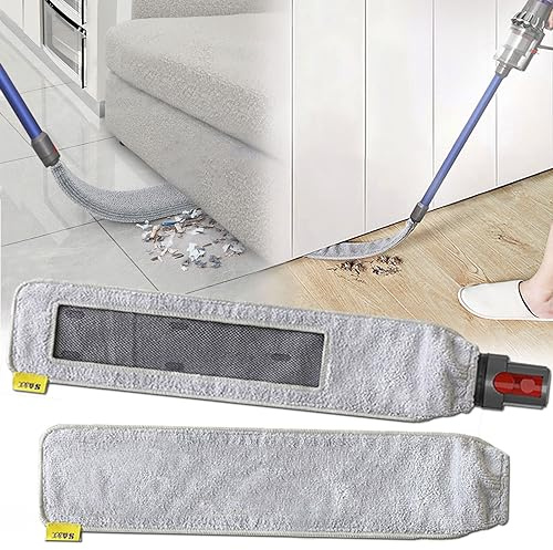 Cabezal de cepillo limpiador de polvo, plumero de microfibra flexible para aspiradora Dyson V7| V8| V10| V11| V15 accesorio de pieza de aspiradora, paños lavables extraíbles para limpieza