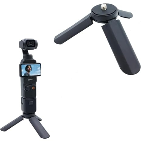 Osmo Pocket 3 Mini Tripod with 1/4 Inch Screw Desktop Handheld Portable Anti Shake Tripod for DJI Osmo Pocket 3 Camera Accessories