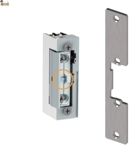 BricoLoco.com Cerradura eléctrica. Cerradero eléctrico embutir marco puerta exterior o interior. Abrepuertas automático 8v a 12 v. Multivoltaje. Con placa. (Corto con bloqueo)