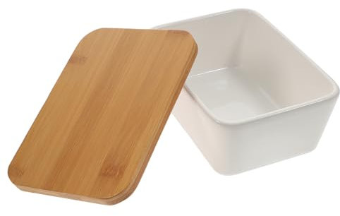 Ciieeo 1pezzi Portaburro Con Coperchio in Contenitore Per e Formaggio Scatola Per Cucina Con Paletta Per Dessert e Piatto Per Facile Da Pulire e Riutilizzare