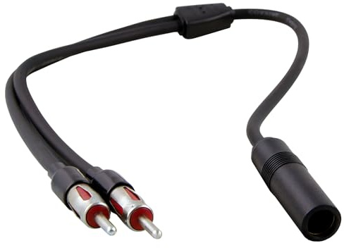 Bolwins F81S Fahrzeugantenne Y-Splitter Kabel – Dual-DIN Y-Adapter, Antennenverteiler, DIN ISO Buchse auf 2x DIN Stecker für Autoradio