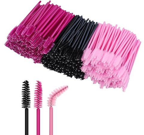 ANNAFRIS 300pcs Pennello per Ciglia Set Applicatori Ciglia Pennelli Spazzola Spazzole di Trucco(LashBrush-A Colored)