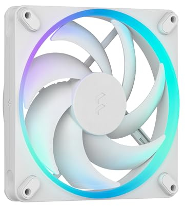Fractal Design Momentum 14 RGB - Leiser PC-Gehäuselüfter - 140 mm - ARGB Gen 2-20 LEDs - Flüssigkristallpolymer (LCP) Flügel - Fluiddynamisches Lager (FDB) - Kühlleistung - Weiß