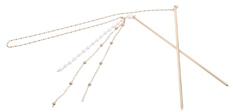 Baluue Doppelketten Haarnadel mit Quaste Haargabel für Damen und Mädchen Chinesischer Haarschmuck für Hochsteckfrisuren und Festlichen Anlass