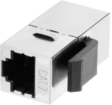 chenyang Adaptador de conector Keystone CAT7 de 10 Gbps CAT7 RJ45 hembra a hembra Ethernet blindado Keystone módulo acoplador adaptado para cable Cat7/Cat6a/Cat6/Cat5/Cat5e