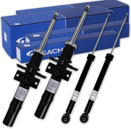 4x Sachs Stossdämpfer vorne + hinten | 317645+310981 Kompatibel mit Polo IV (9N_, 9A_)