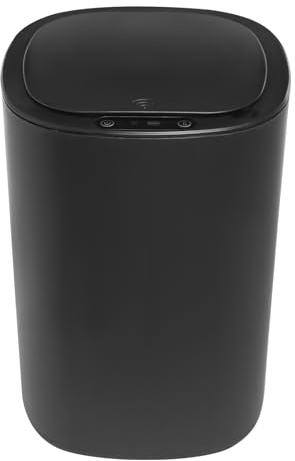 Qussse Poubelle automatique avec capteur intelligent - 10 l - En plastique ABS - Pour cuisine, salle de bain et bureau - Noir