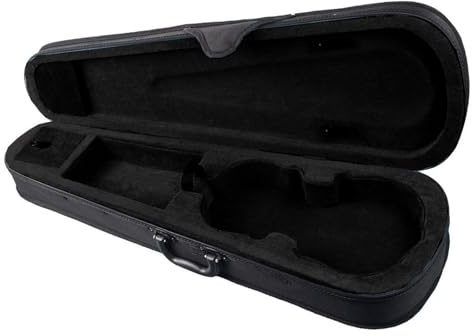 Violinkoffer Rucksack Geigen-Leinen-Koffer Tragbarer Koffer In Voller Größe Mehrfarbiges Futter Leichter Und Gut Aussehender Koffer(Black,1/2)