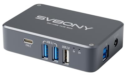 Svbony SV241 Astronomie USB Steuerhub, Astroteleskop Zubehör für Erwachsene | 6 Gleichstrom Taschenadapter, Umfassender Schutz Netzadapter für Mond, Mars Oder Deep Sky Fotografie
