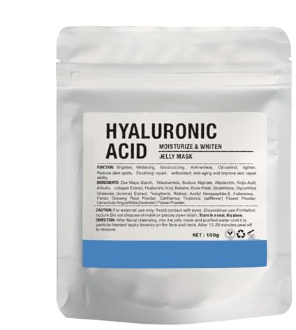 Hyaluronsäurepulver, Hyaluronsäurepulver für die Hautpflege, niedermolekular, wasserlöslicher Feuchtigkeitswirkstoff für DIY-Gesichtsserum und Anti-Aging-Hautpflege (1)