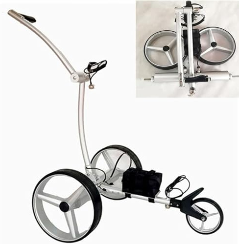 ZenSeFarin Carrello da Golf Elettrico - Facile da Piegare, velocità 12 Km/H E capacità di Salita 30°, 9 velocità, Doppio Motore 24 V/400 W, più Potente, Una Carica, Autonomia 20 Km
