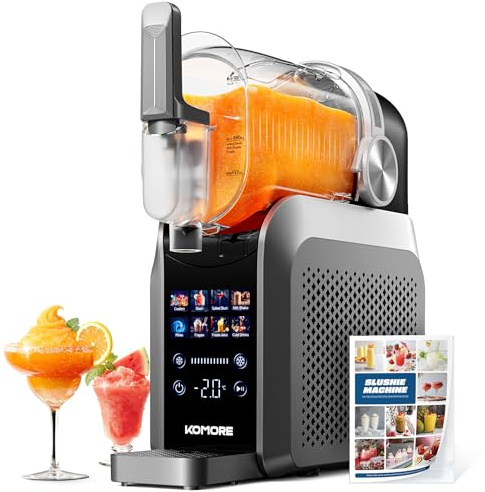 KOMORE Slush Machine, Frappe Maker, 7 Presets, Touch Screen, 1.8L