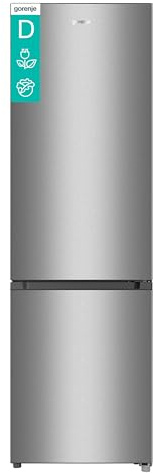 Gorenje RK418DPS4I Kühl-Gefrierkombination, 180cm Höhe, 268 Liter (197L Plus 71L), CrispZone, Inverter-Kompressor, LED Licht, Türanschlag wechselbar, BxHxT: 55 × 180 × 55,8 cm, Grau