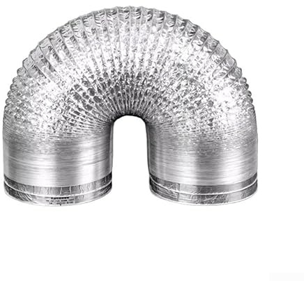 Aprilsunnyzone Tubo di ventilazione in lamina di alluminio, 170 mm, per scarico della cappa da cucina, riscaldamento, aria condizionata e uso in bagno, con facile installazione e supporto in filo di