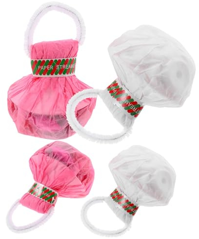 CATIEBYE Abschlussgeschenk Festliche Atmosphäre Einfache Reinigung 4 Stück-Pack Bunte Luftschlangen aus Papier Handwurf Streamer Zufällige Farbe für Hochzeitsgirlanden und Abschlussfeiern